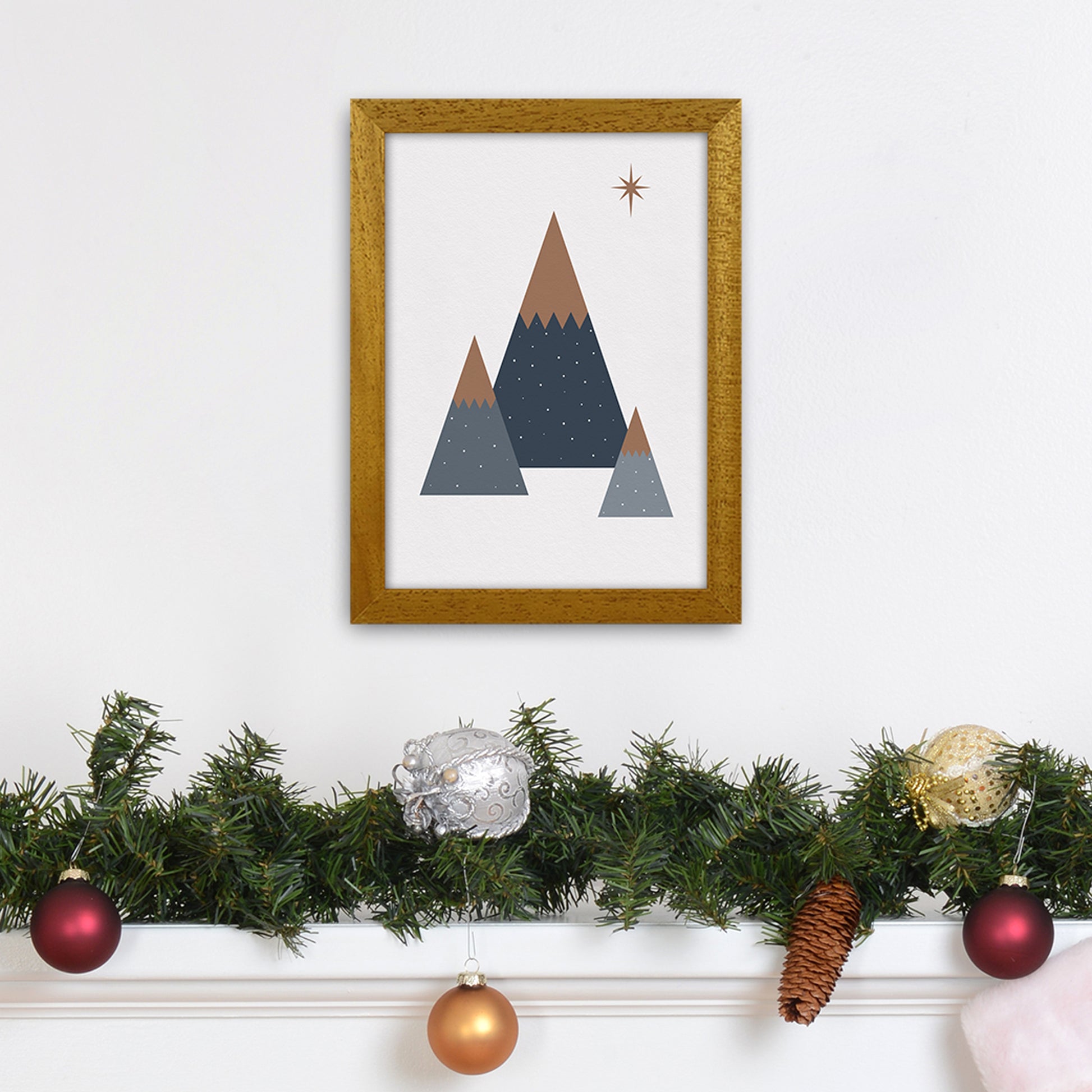 Geometric Trees Art Print by Kookiepixel A4 Print Only