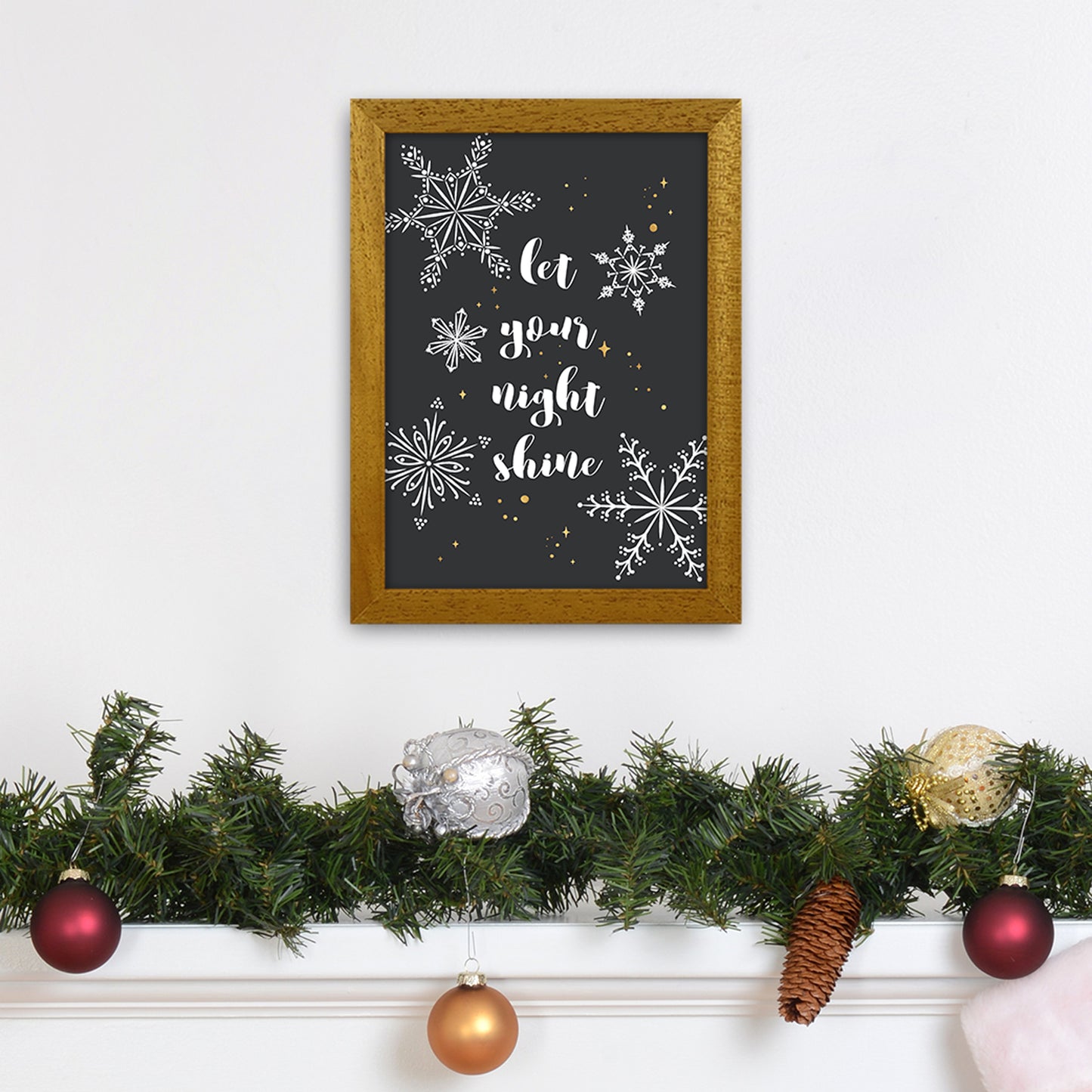Shine Christmas Art Print by Kookiepixel A4 Print Only
