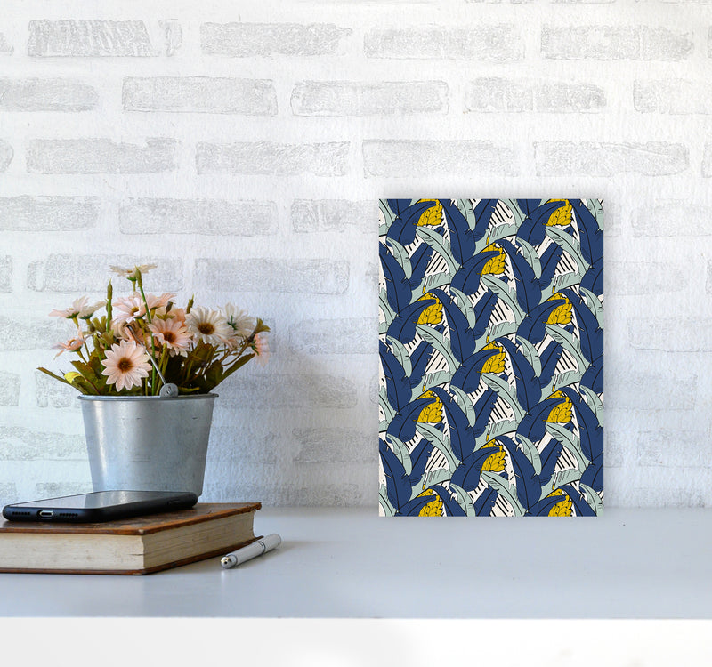 Tropical Fever Abstract Art Print by Kookiepixel A4 Black Frame