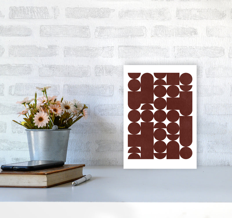 Stacked Abstract Art Print by Kookiepixel A4 Black Frame