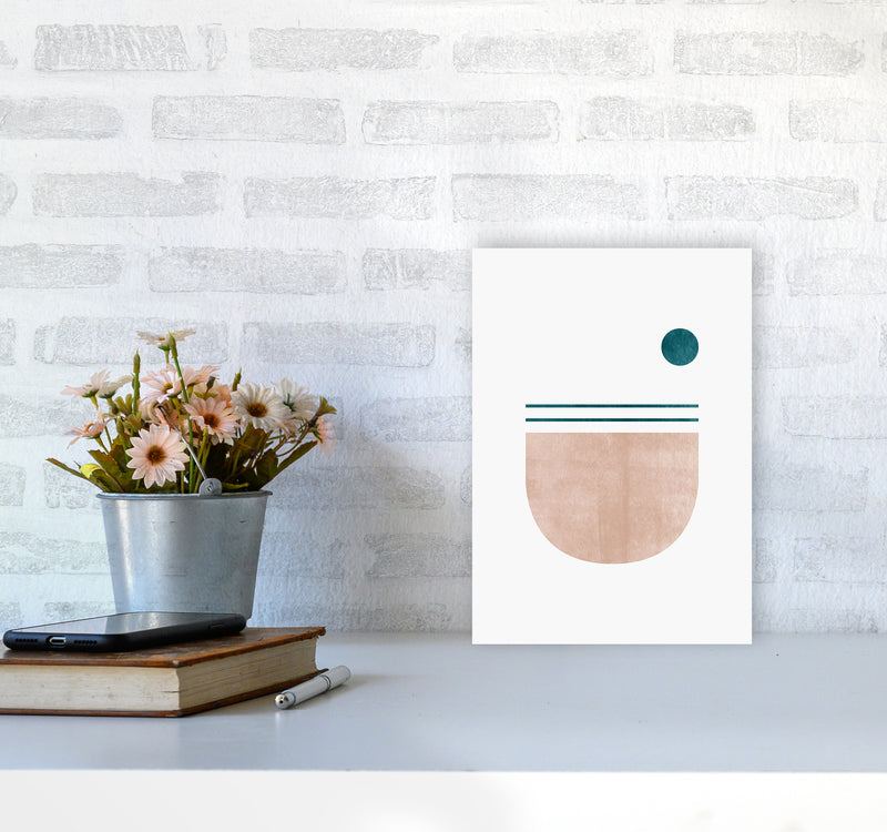 Abstract Geometric No 5 Art Print by Kookiepixel A4 Black Frame