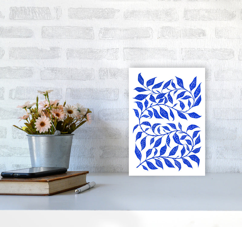 Foliage No 1 Botanical Art Print by Kookiepixel A4 Black Frame