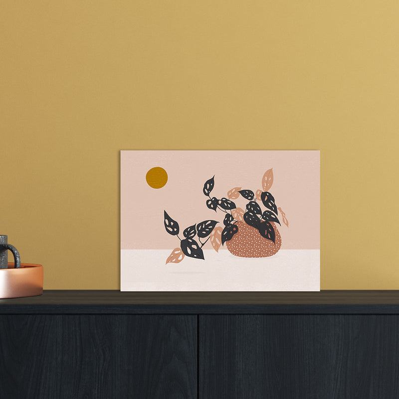 Monkey Mask Plant Botanical Art Print by Kookiepixel A4 Black Frame