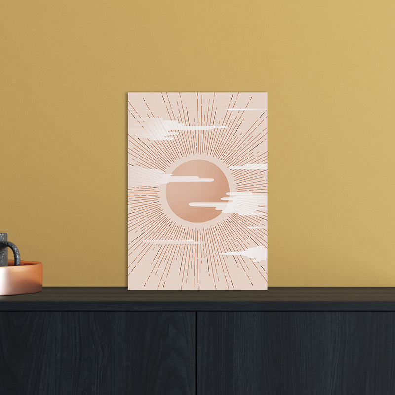 The Sun Landscape Art Print by Kookiepixel A4 Black Frame