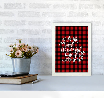 Wonderful time Christmas Art Print by Kookiepixel A4 Oak Frame
