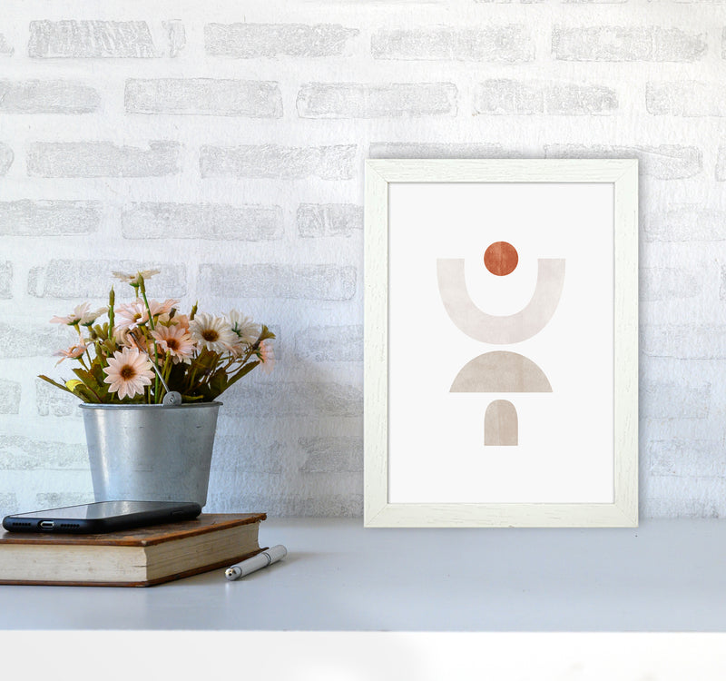 Abstract Geometric No 1 Art Print by Kookiepixel A4 Oak Frame