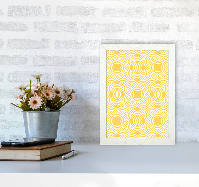 Oriental Print Abstract Art Print by Kookiepixel A4 Oak Frame