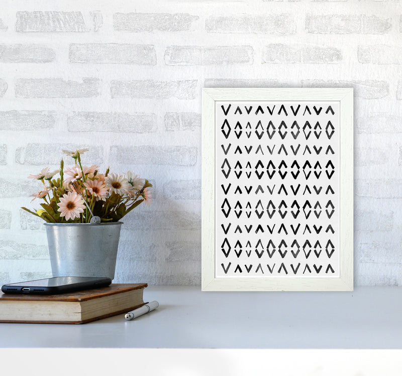Scandi Print No 2 Abstract Art Print by Kookiepixel A4 Oak Frame