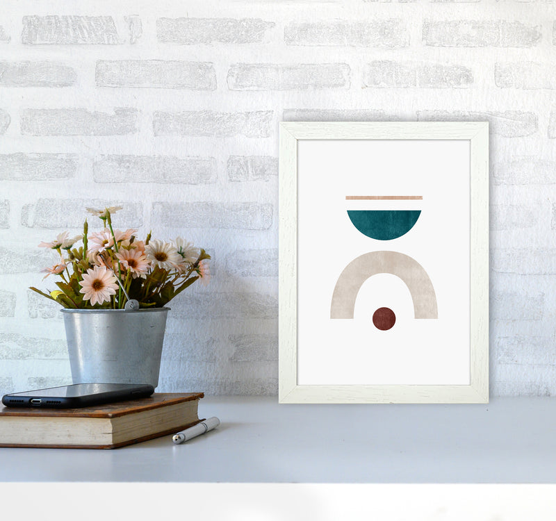 Abstract Geometric No 3 Art Print by Kookiepixel A4 Oak Frame