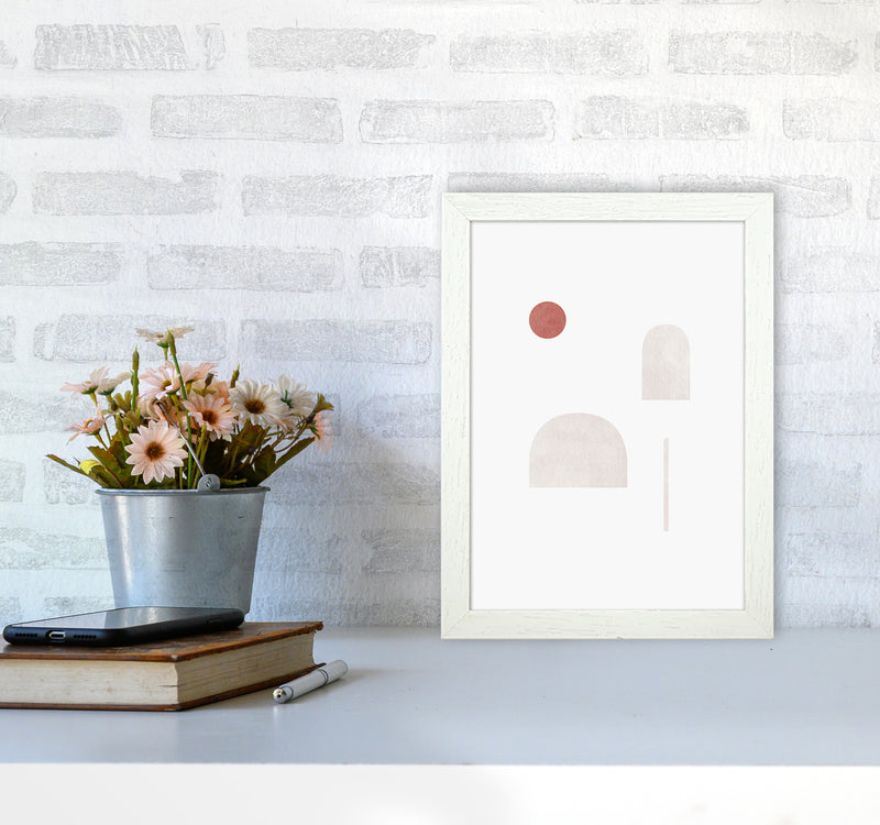 Abstract Geometric No 6 Art Print by Kookiepixel A4 Oak Frame