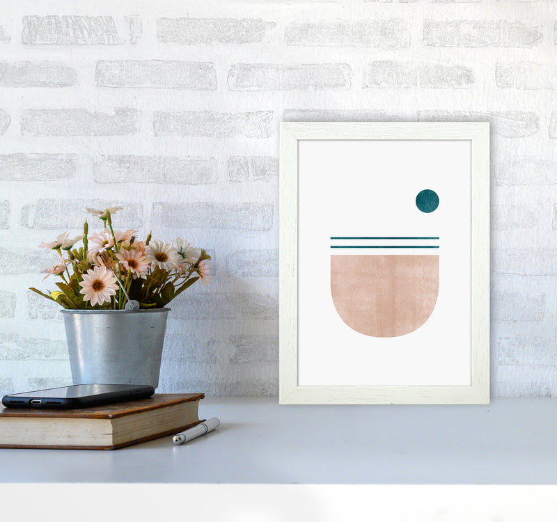 Abstract Geometric No 5 Art Print by Kookiepixel A4 Oak Frame