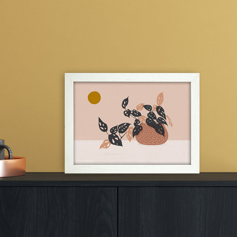 Monkey Mask Plant Botanical Art Print by Kookiepixel A4 Oak Frame