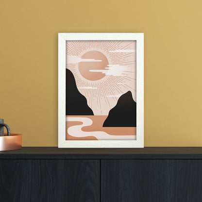 Morning Sunrise No 1 Art Print by Kookiepixel A4 Oak Frame