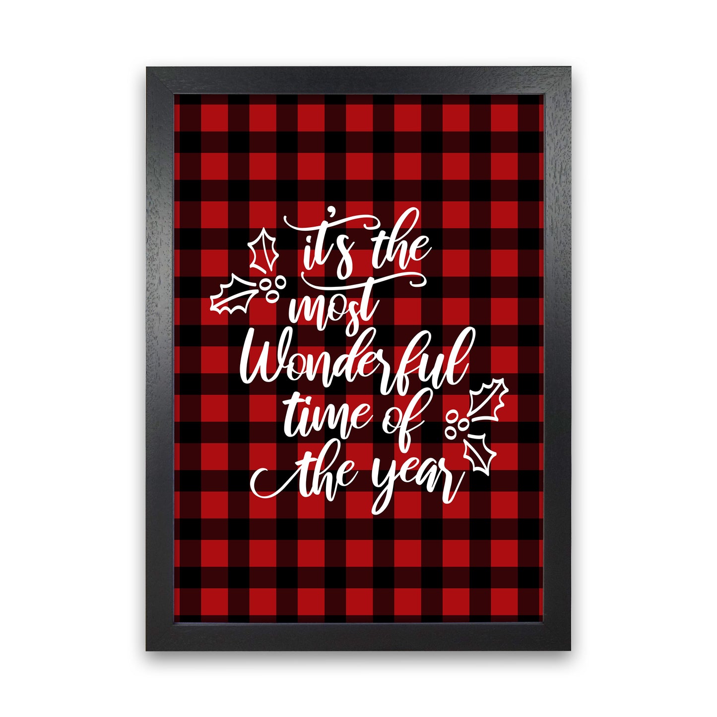 Wonderful time Christmas Art Print by Kookiepixel Black Grain