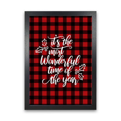 Wonderful time Christmas Art Print by Kookiepixel Black Grain