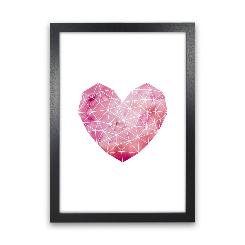 Wire Heart Art Print by Kookiepixel Black Grain