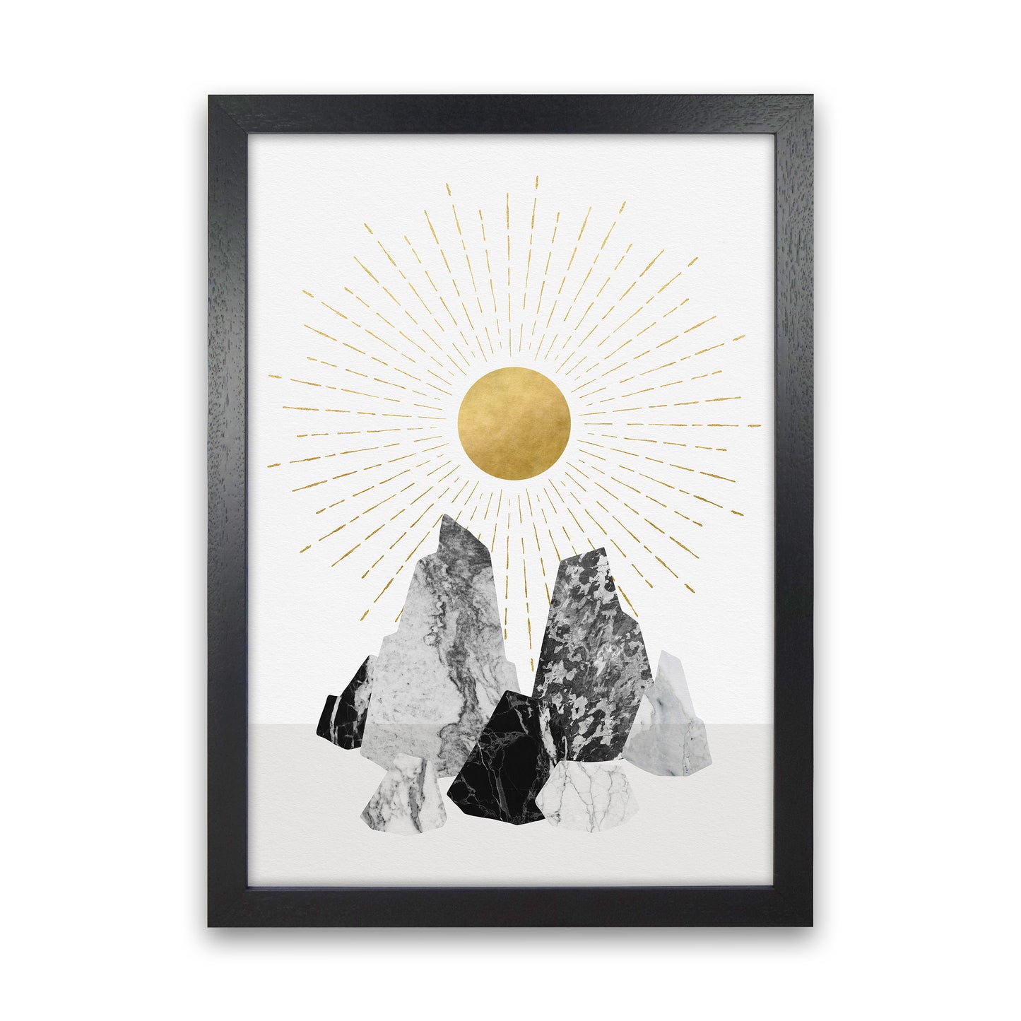 Rock Formation No 1 Art Print by Kookiepixel Black Grain