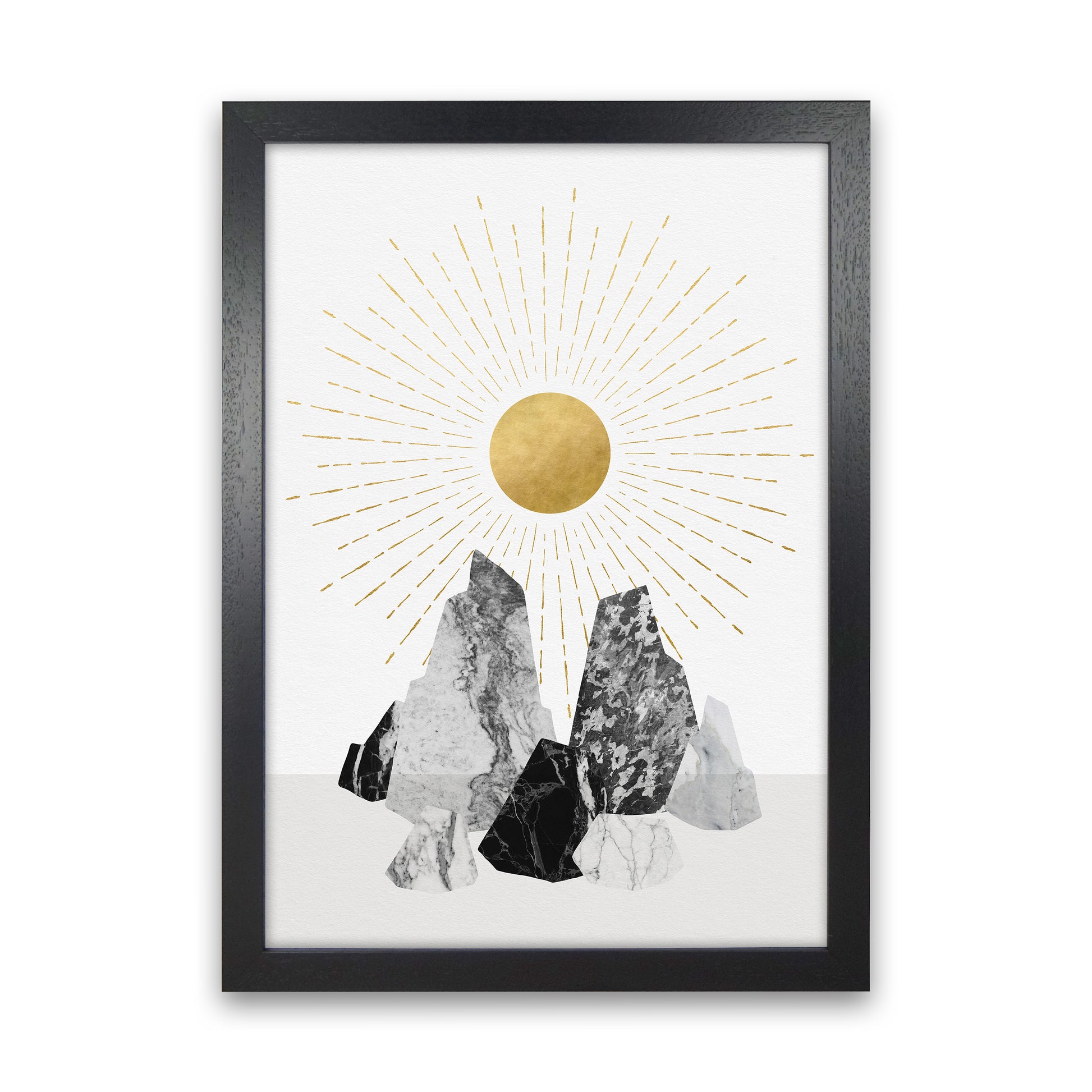 Rock Formation No 1 Art Print by Kookiepixel Black Grain