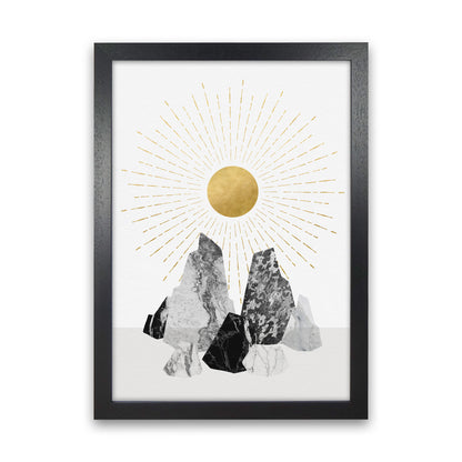 Rock Formation No 1 Art Print by Kookiepixel Black Grain
