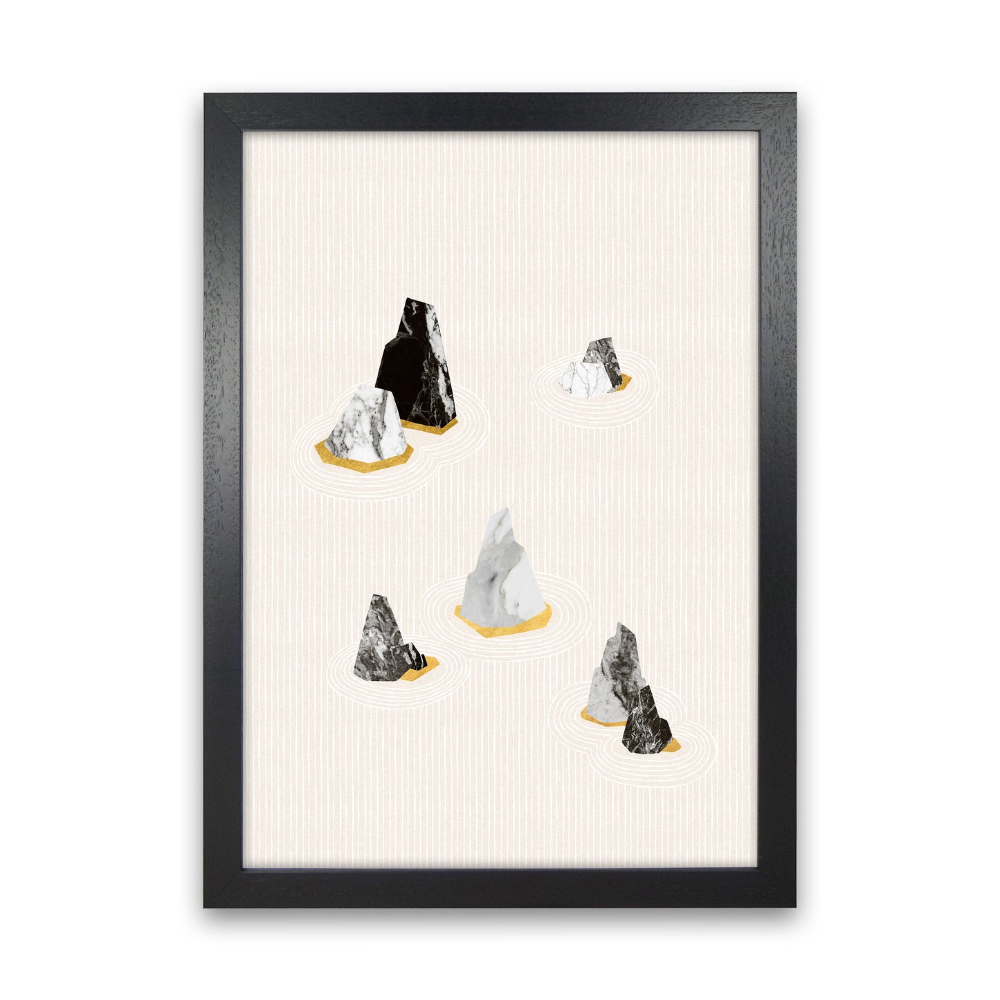 Rock Formation No 2 Art Print by Kookiepixel Black Grain
