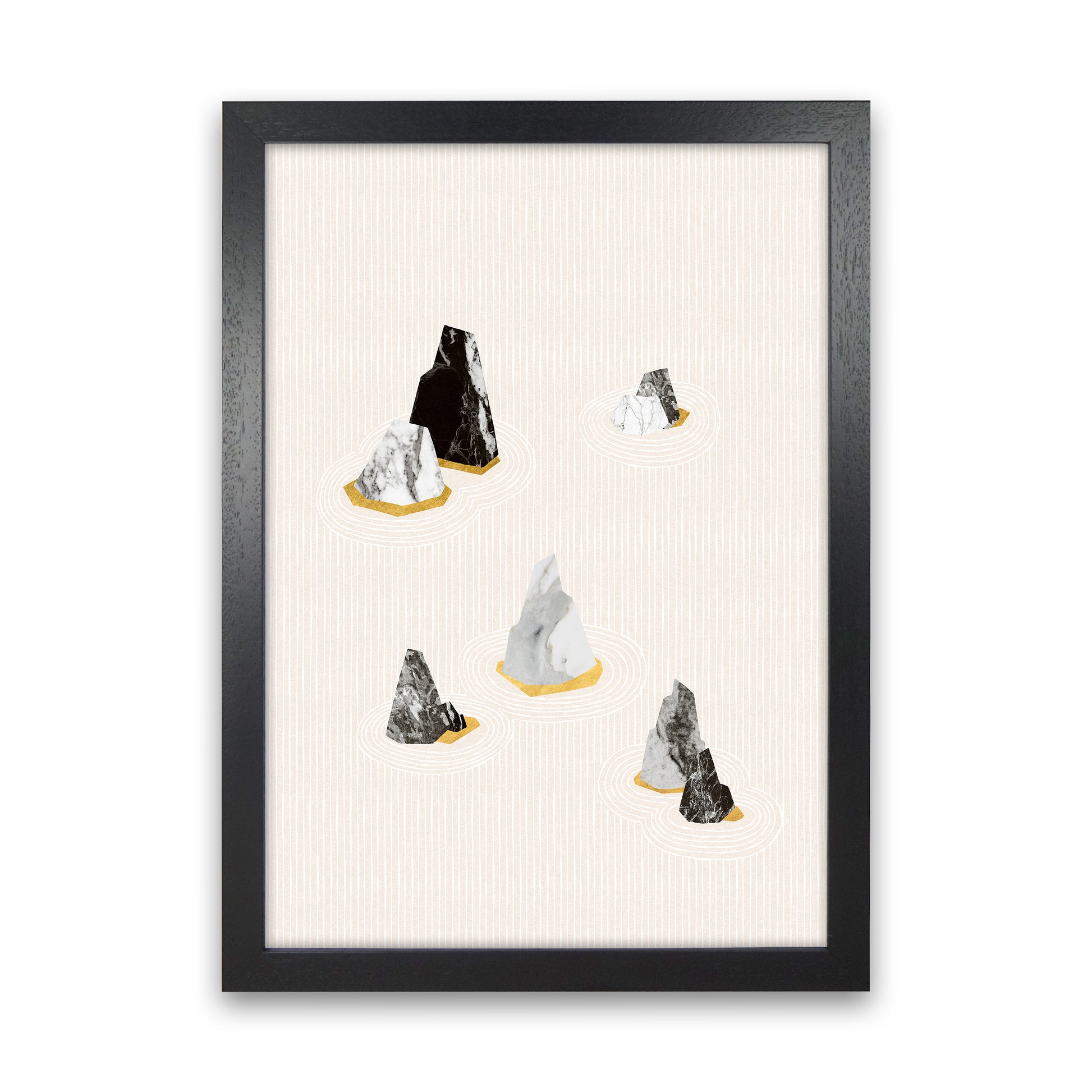 Rock Formation No 2 Art Print by Kookiepixel Black Grain