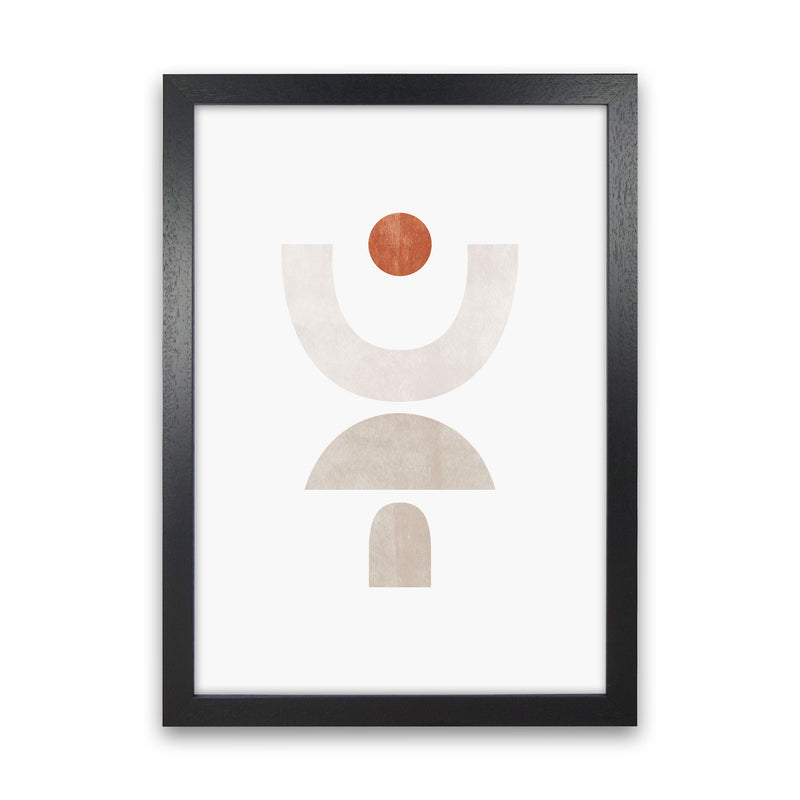 Abstract Geometric No 1 Art Print by Kookiepixel Black Grain