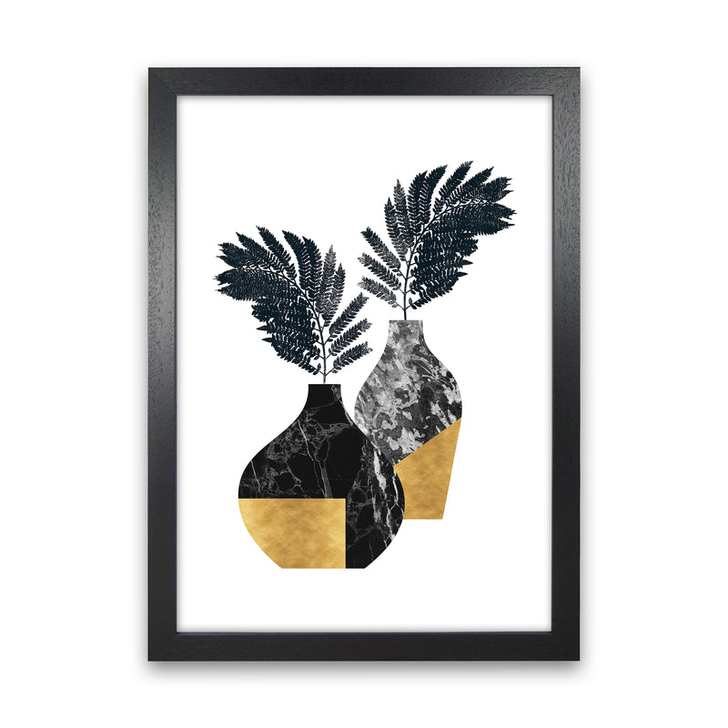 Vases No 1 Art Print by Kookiepixel Black Grain