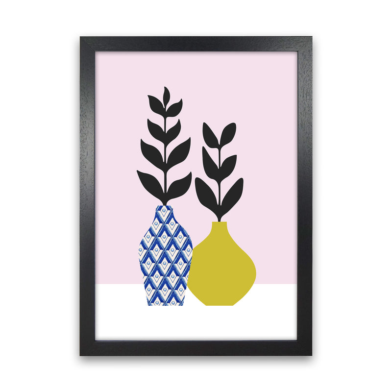 Vases No 2 Art Print by Kookiepixel Black Grain