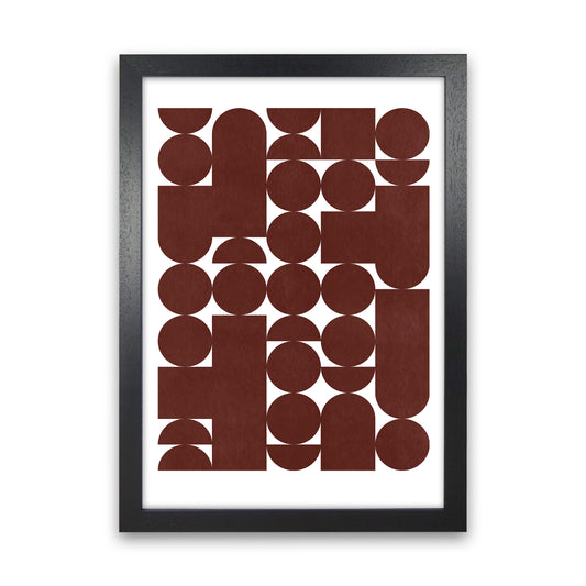 Stacked Abstract Art Print by Kookiepixel Black Grain