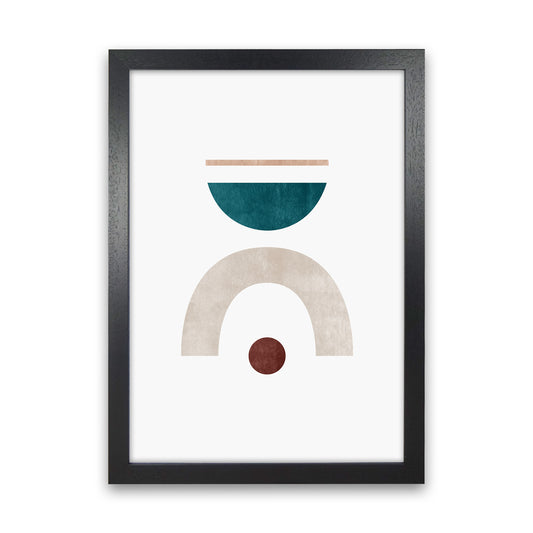 Abstract Geometric No 3 Art Print by Kookiepixel Black Grain