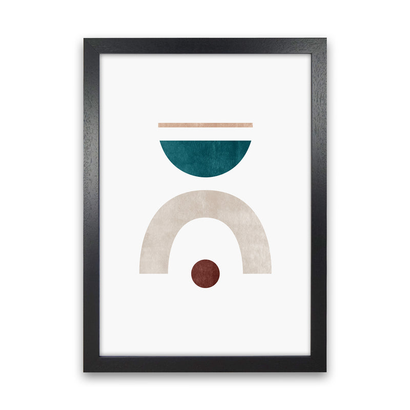 Abstract Geometric No 3 Art Print by Kookiepixel Black Grain