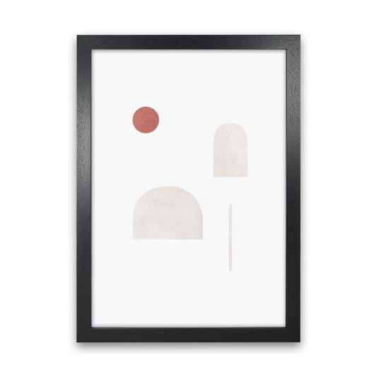 Abstract Geometric No 6 Art Print by Kookiepixel Black Grain