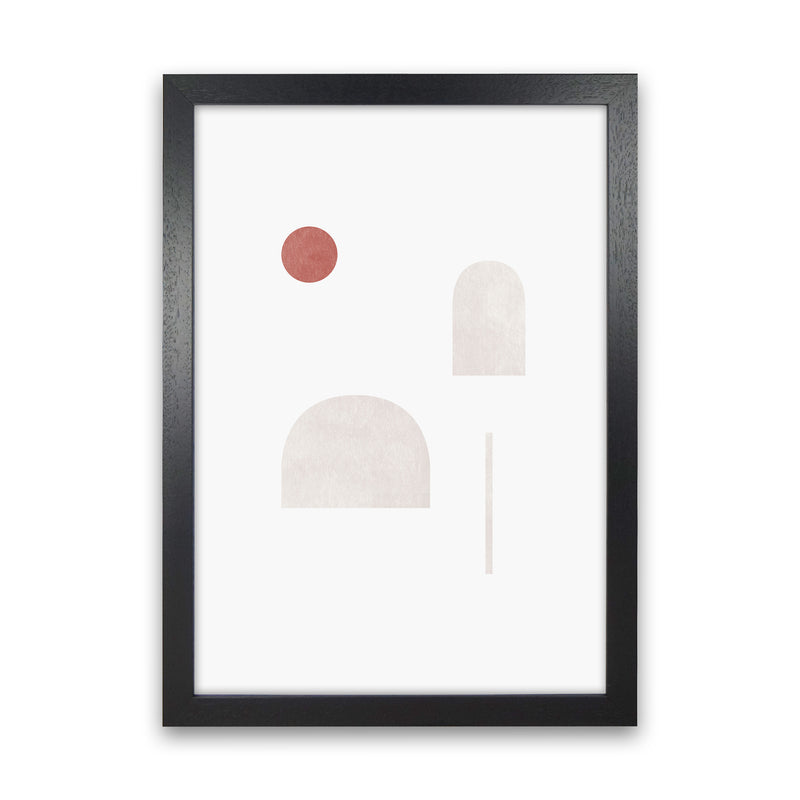Abstract Geometric No 6 Art Print by Kookiepixel Black Grain