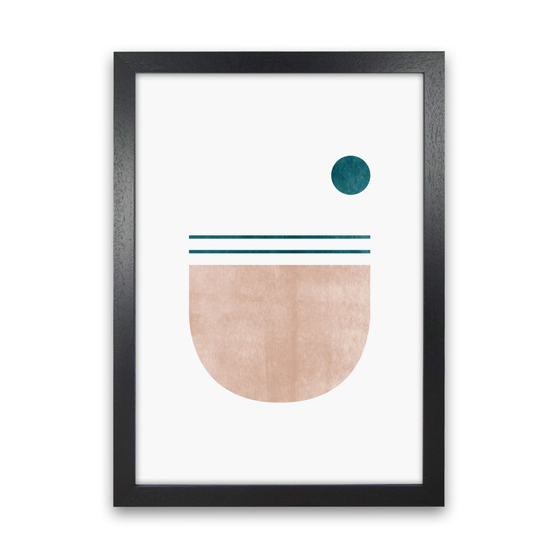 Abstract Geometric No 5 Art Print by Kookiepixel Black Grain