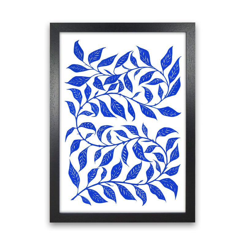 Foliage No 1 Botanical Art Print by Kookiepixel Black Grain