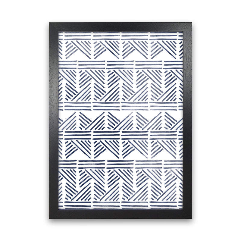 Aztec Print Art Print by Kookiepixel Black Grain