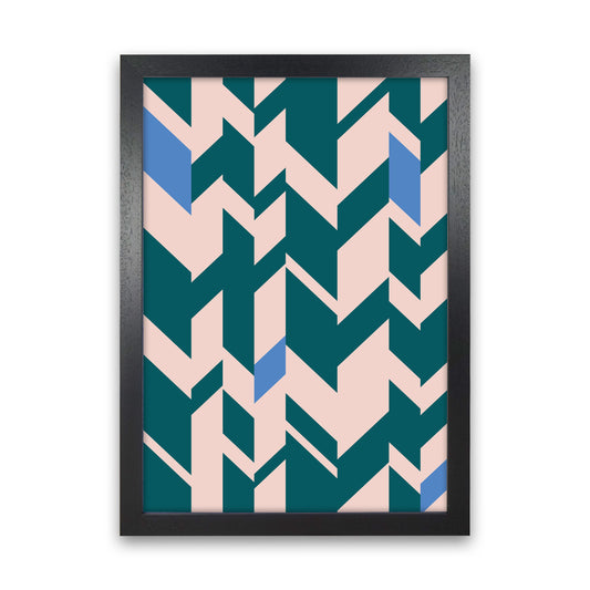 Chevron Art Print by Kookiepixel Black Grain