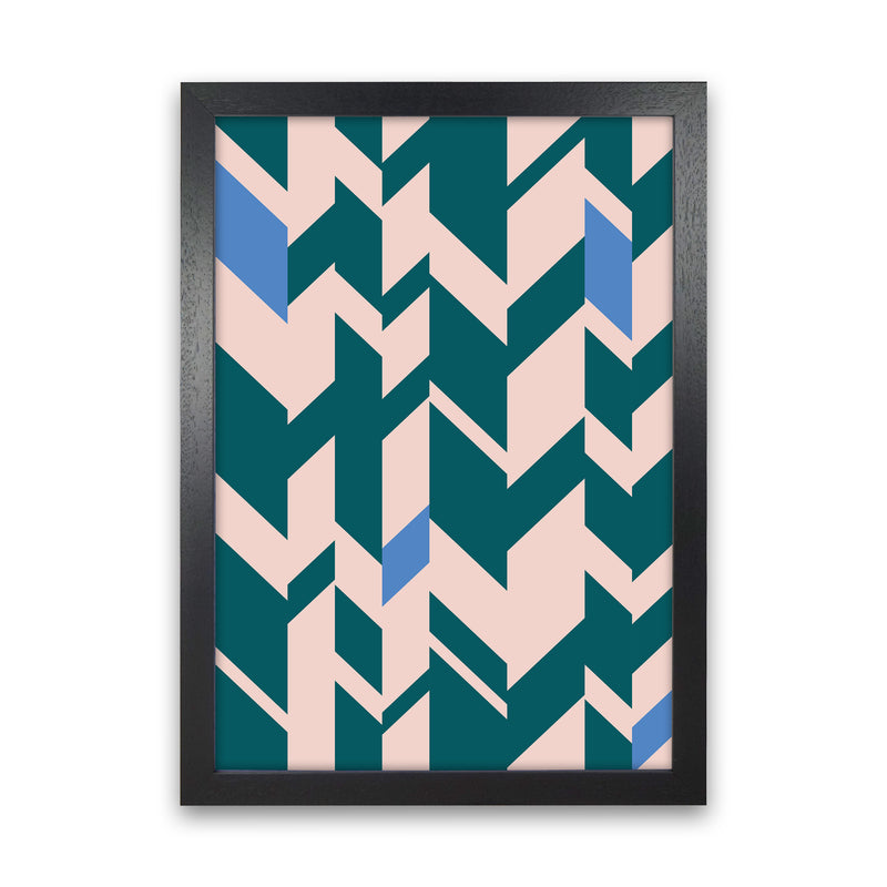 Chevron Art Print by Kookiepixel Black Grain