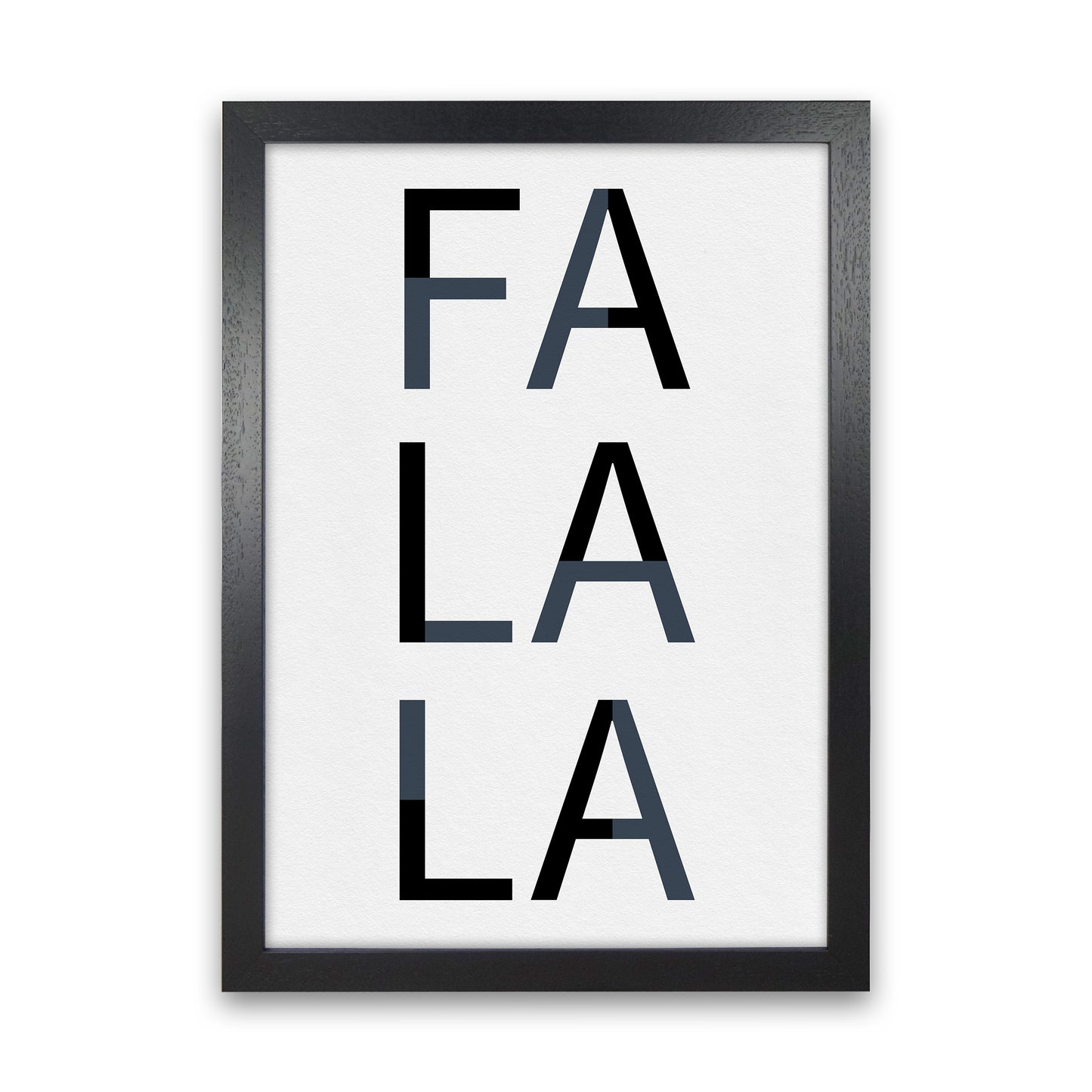 Falala Christmas Art Print by Kookiepixel Black Grain