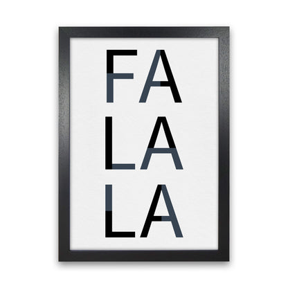 Falala Christmas Art Print by Kookiepixel Black Grain