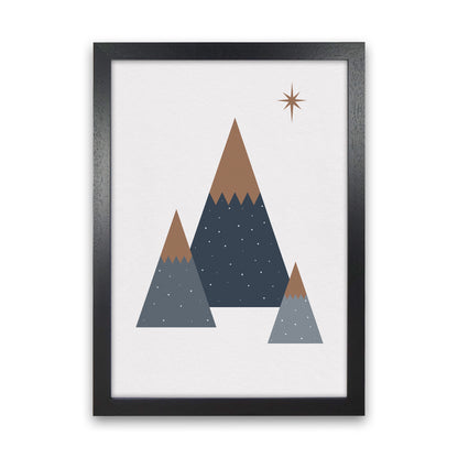 Geometric Trees Art Print by Kookiepixel Black Grain