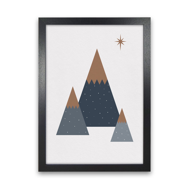 Geometric Trees Art Print by Kookiepixel Black Grain