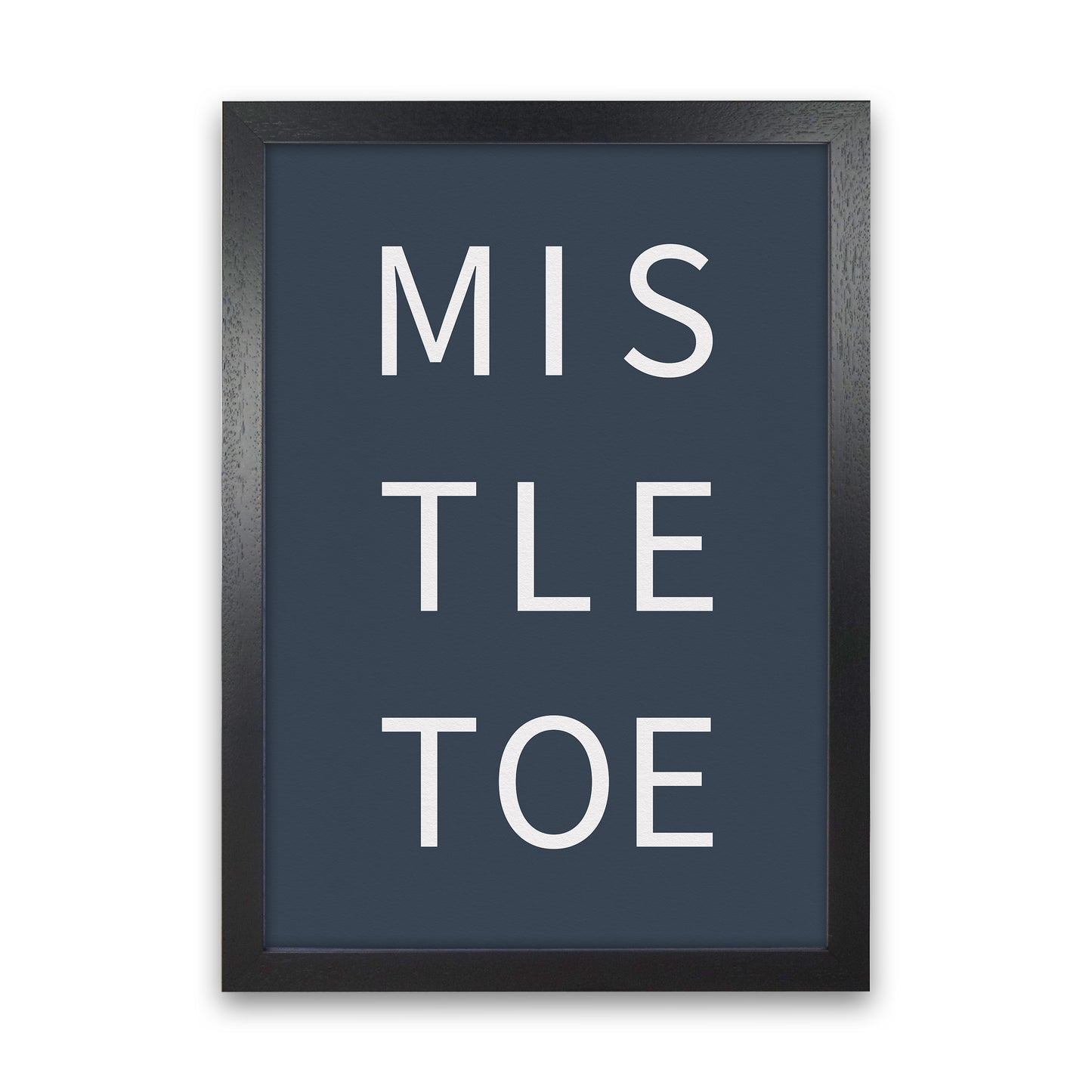 Mistletoe Christmas Art Print by Kookiepixel Black Grain