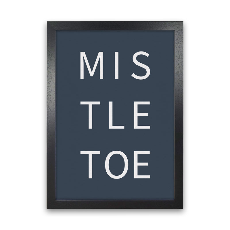 Mistletoe Christmas Art Print by Kookiepixel Black Grain