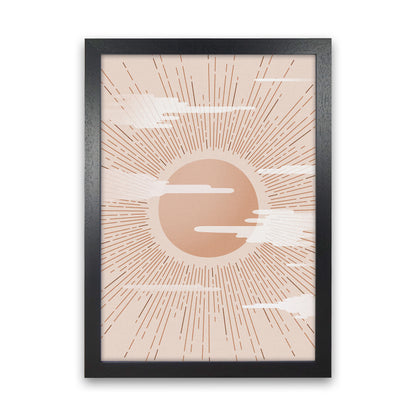 The Sun Landscape Art Print by Kookiepixel Black Grain