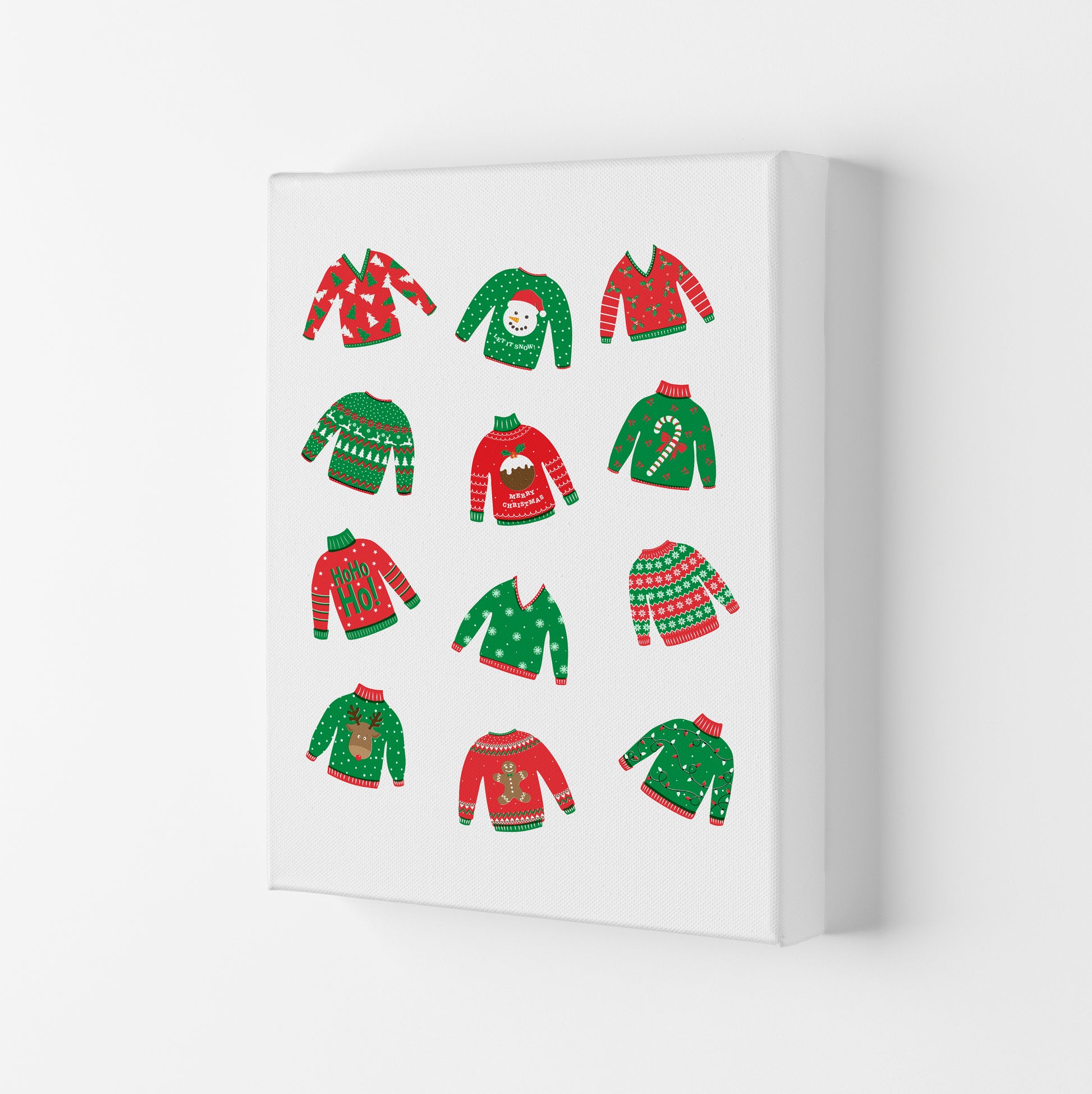 Christmas Jumpers Art Print by Kookiepixel Canvas