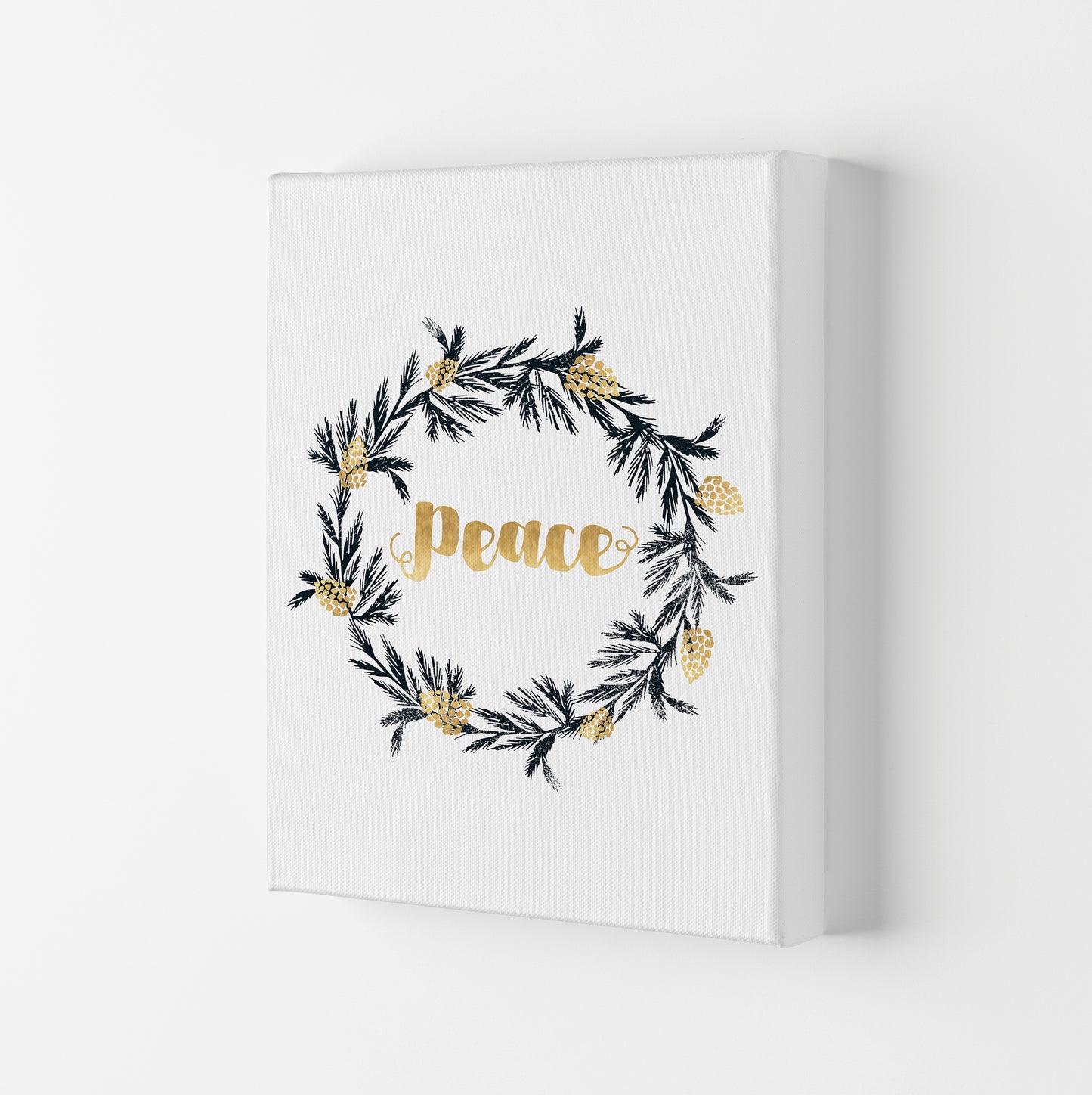 Peace Christmas Art Print by Kookiepixel Canvas