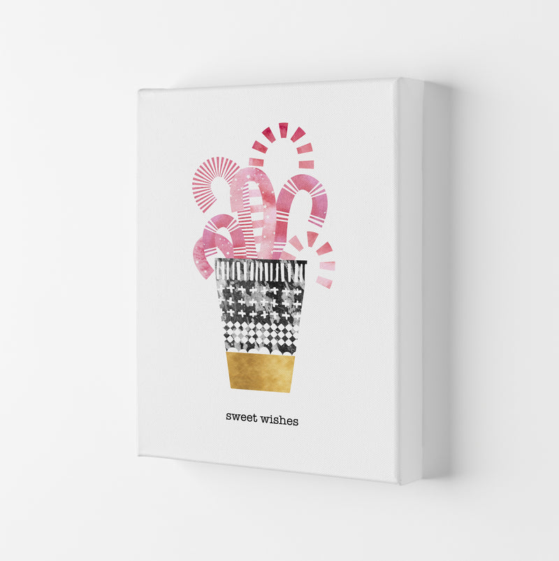 Sweet Wishes Christmas Art Print by Kookiepixel Canvas