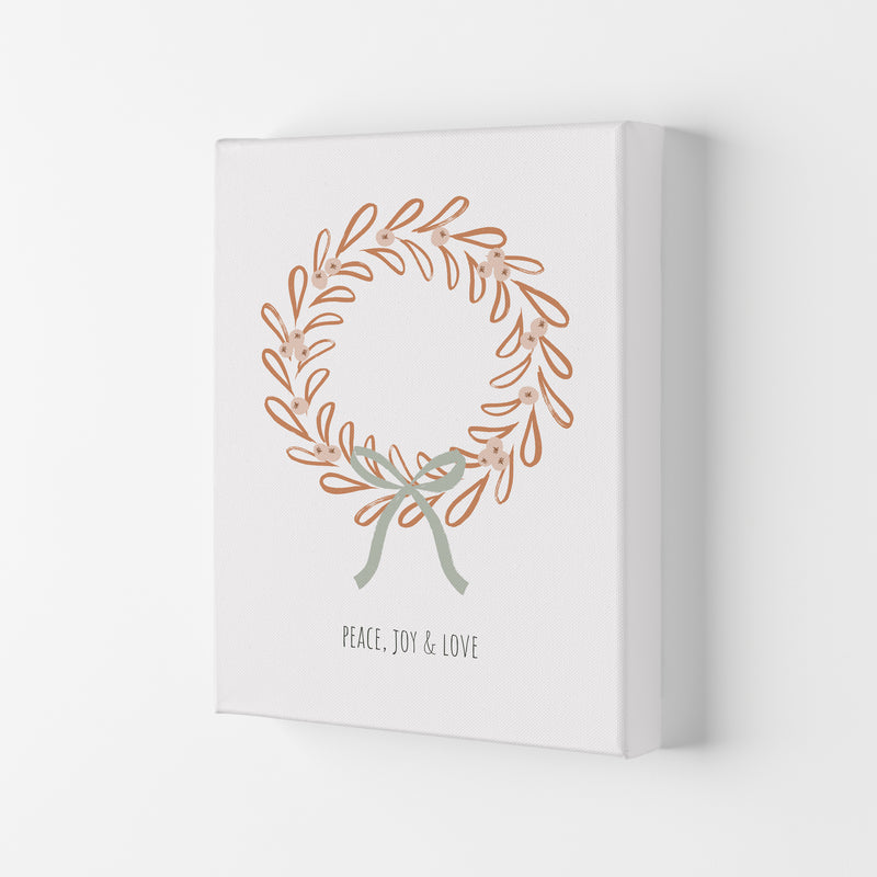 Peace joy love Christmas Art Print by Kookiepixel Canvas