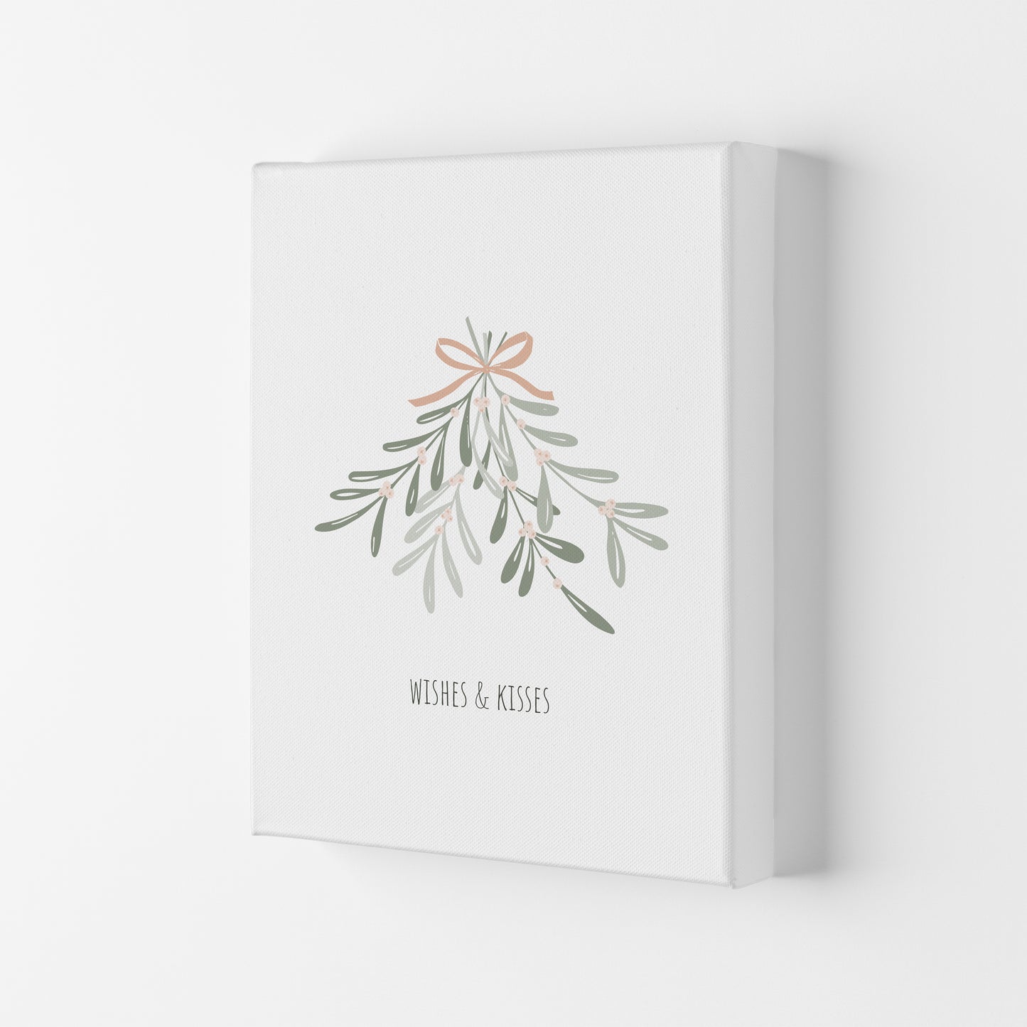 Wishes and kisses Christmas Art Print by Kookiepixel Canvas